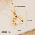 Gold Hufeisen Anhänger (NKL03196) / Gold