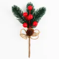 Red Berry Pine Needle And Pine Cone Style