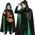 Shoulder To Hem 80cm / Black Outer Green Inner