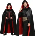 Shoulder To Hem 80cm / Black Outer Red Inner