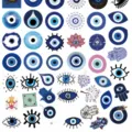 52 Piezas/Paquete / Ojo Turco - Serie Azul