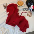 Drawstring Hooded Style / Red