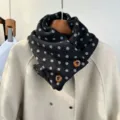 Dark Green Polka Dot (Triangle Scarf)