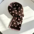 Deep Brown and Pink Polka Dot