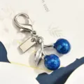 Colgante Estilo Cereza / Plata Azul