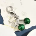Colgante Estilo Cereza / Plata Verde