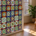 Colorful Geometric Floral (BL401) / 45x100cm