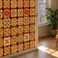 Vintage Orange Red Floral (BL402) / 45x100cm