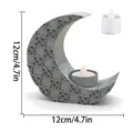 Ornement de Lune avec LED Blanc Chaud (MM3D036) / Argent