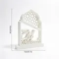 Ornement Creux Lettre Eid Mubarak (MM3D038) / Blanc