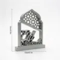 Ornement Creux Lettre Eid Mubarak (MM3D038) / Argent