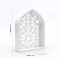 Ornement de Grille Géométrique Complexe (MM3D042) / Blanc