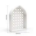 Arche Pointue à Motif Triple Cercle (MM3D043) / Blanc