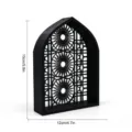 Arche Pointue à Motif Floral (MM3D044) / Noir
