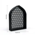Arche Pointue à Motif d'Étoile (MM3D046) / Noir