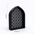 Arche Pointue à Grille Géométrique (MM3D048) / Noir