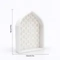 Arche Pointue à Grille Géométrique (MM3D048) / Blanc