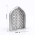 Arche Pointue à Grille Géométrique (MM3D048) / Argent