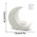 Ornement de Lune avec LED Blanc Chaud (MM3D036) / Blanc
