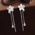 Blumen-Wassertropfen-Anhänger-Stil (E6886) / Silber