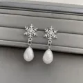 Stile Pendente Perla Fiocco di Neve (A2830B款) / Argento