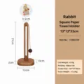 Acacia Wood Square Base - Rabbit Pendant