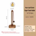 Acacia Wood Square Base - Clover Pendant
