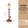 Acacia Wood Square Base - Cat Paw Pendant