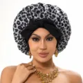M / Cinta de Una Sola Capa / Estampado de Leopardo Negro Gris