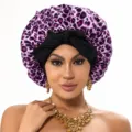 M / Cinta de Una Sola Capa / Estampado de Leopardo Negro Rosa