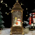 Medium Square Lantern Snowman