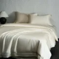 1.8m Fitted Sheet Oversized Duvet Cover 4-Piece Set / Tencel Simple Creamy Apricot