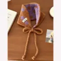Polka Dot Tie-up Style (EBT-005) / 115x14cm / Orange With Purple Polka Dot