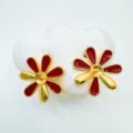 Estilo Camelia 6 (Solo Base Sin Perla) / 1 Par / Oro rojo
