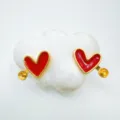Estilo Corazón 10 (Solo Base Sin Perla) / 1 Par / Oro rojo