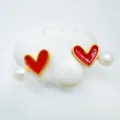 Estilo Corazón 10 (Estilo Perla Acrílica) / 1 Par / Oro rojo