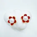 Estilo Flor de Esmalte 11 (Estilo Perla Acrílica) / 1 Par / Oro rojo