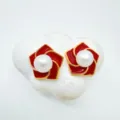 Estilo Flor Giratoria 12 (Estilo Perla Acrílica) / 1 Par / Oro rojo