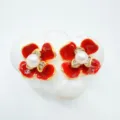 Estilo Pétalo de Esmalte 13 (Estilo Perla Acrílica) / 1 Par / Oro rojo