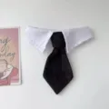 S / Black Necktie / Black and White
