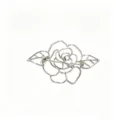 Silberner Ausgehöhlte Rose Stil (H-3-08) / Silber