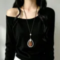 Collier Pendentif Ovale