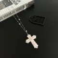 Collier Croix Rose