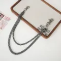 Black Chain With White Rhinestone