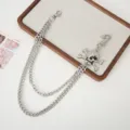 Silver Chain With White Rhinestone
