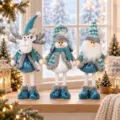 Set / 3 Pieces/Pack / Blue Telescopic - Santa+Snowman+Reindeer (3-Piece Set)