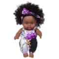 Lila Weiß Blumen Strampler Stil (Q8-008C) / 8 Zoll