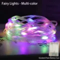 Lederbandlicht / 2 Meter 20 LEDs / bunt / Batteriebox (Blinkend)
