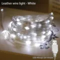 Lederbandlicht / 2 Meter 20 LEDs / Weiß / USB Immer an