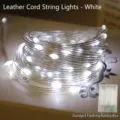 Lederbandlicht / 2 Meter 20 LEDs / Weiß / Batteriebox (Blinkend)